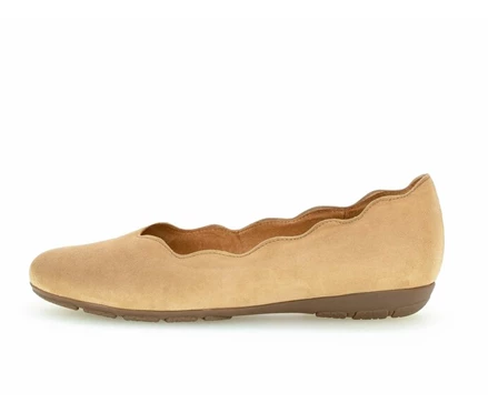 Gabor Ballerina Sko Dame Beige | DK0002121