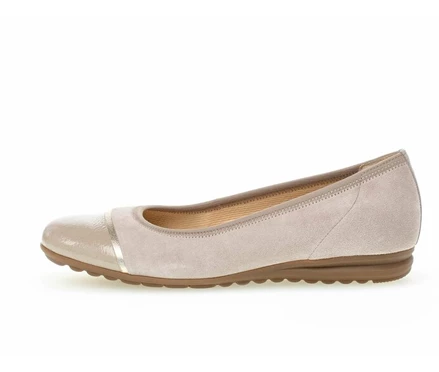 Gabor Ballerina Sko Dame Beige | DK0002129