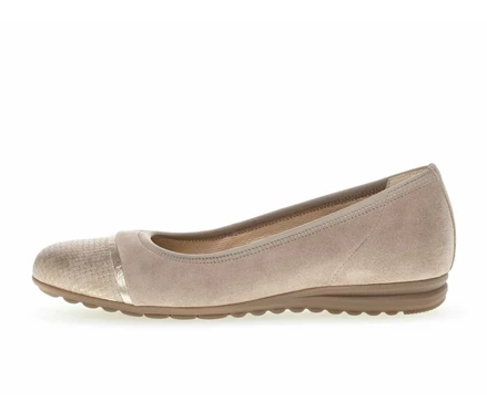 Gabor Ballerina Sko Dame Beige | DK0002130