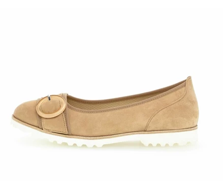 Gabor Ballerina Sko Dame Beige | DK0002133