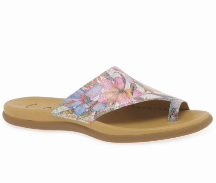 Gabor Lanzarote Printed Tå Loop Mules Dame Blomster | DK0002966