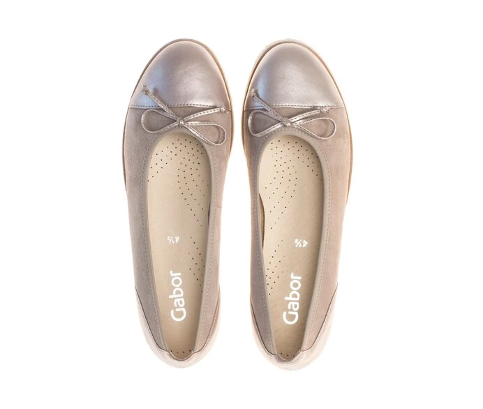 Gabor Ballerina Sko Dame Beige | DK0001987