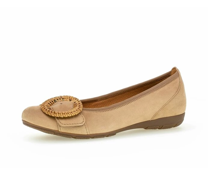 Gabor Ballerina Sko Dame Beige | DK0002021