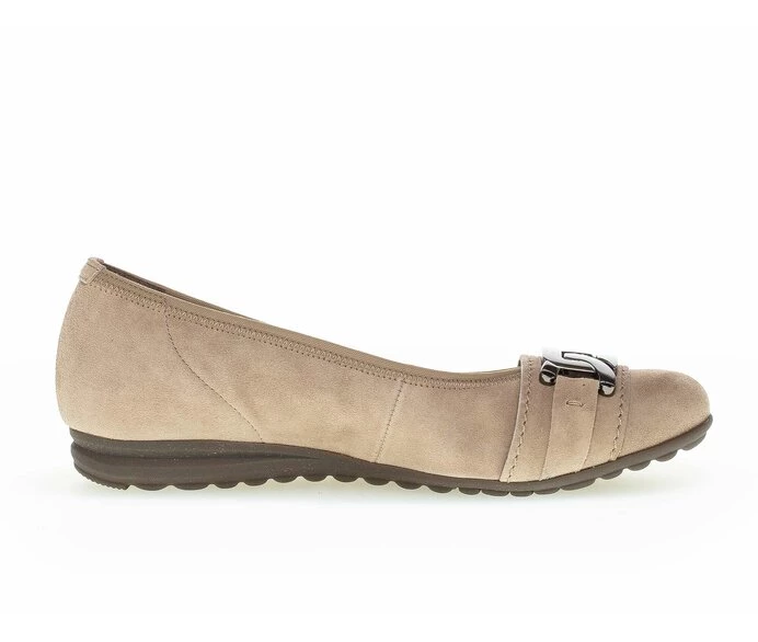 Gabor Ballerina Sko Dame Beige | DK0002027