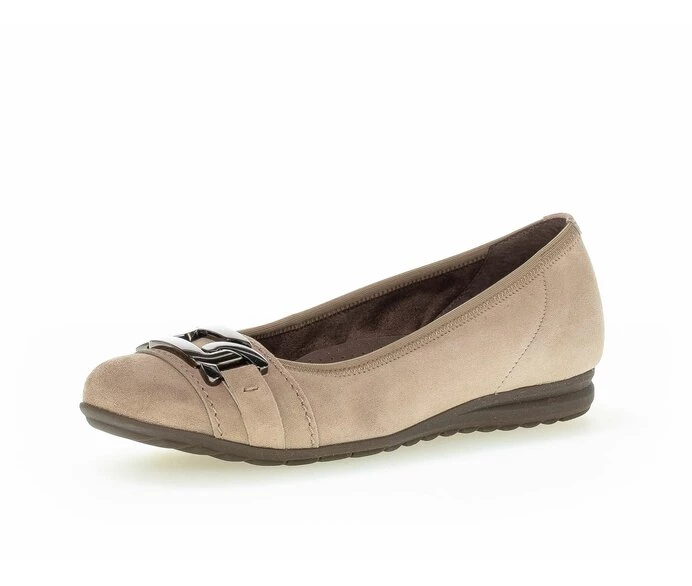 Gabor Ballerina Sko Dame Beige | DK0002027