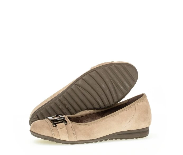 Gabor Ballerina Sko Dame Beige | DK0002027