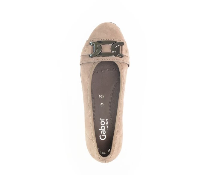 Gabor Ballerina Sko Dame Beige | DK0002027