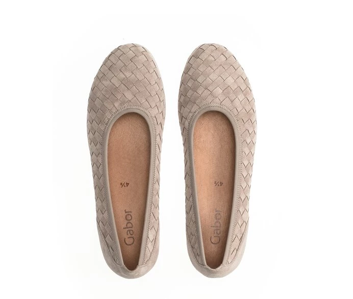 Gabor Ballerina Sko Dame Beige | DK0002028