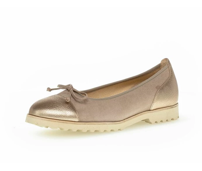 Gabor Ballerina Sko Dame Beige | DK0002041