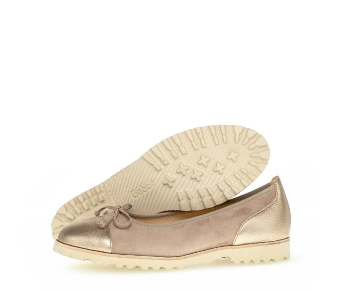 Gabor Ballerina Sko Dame Beige | DK0002041