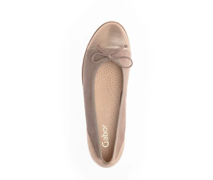 Gabor Ballerina Sko Dame Beige | DK0002041