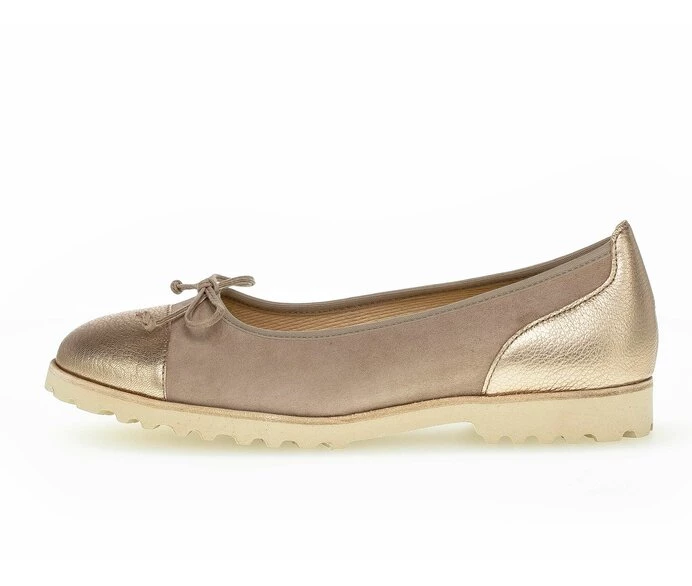 Gabor Ballerina Sko Dame Beige | DK0002041