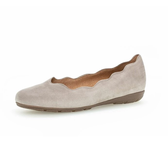 Gabor Ballerina Sko Dame Beige | DK0002058