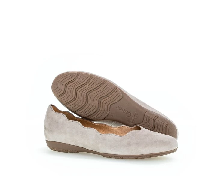 Gabor Ballerina Sko Dame Beige | DK0002058