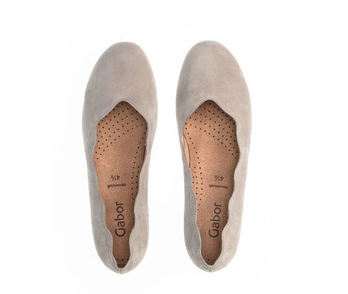 Gabor Ballerina Sko Dame Beige | DK0002058