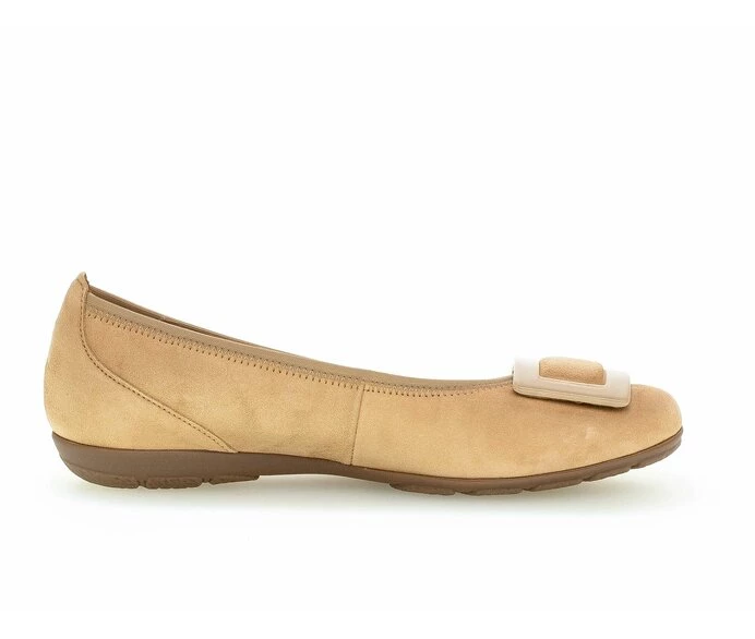 Gabor Ballerina Sko Dame Beige | DK0002148