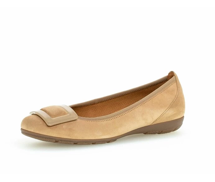 Gabor Ballerina Sko Dame Beige | DK0002148