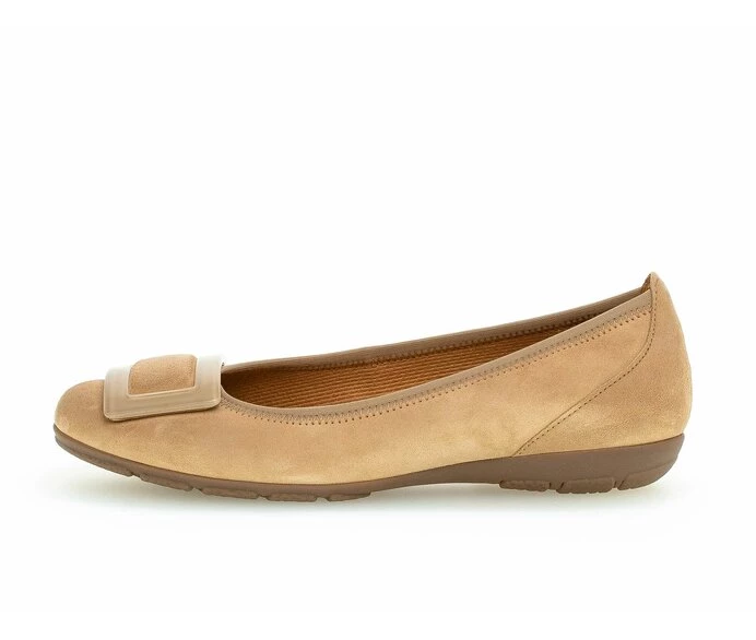 Gabor Ballerina Sko Dame Beige | DK0002148