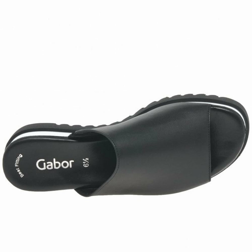 Gabor Emily-Rose Platform Kilehæl Sandaler Dame Sort | DK0002198