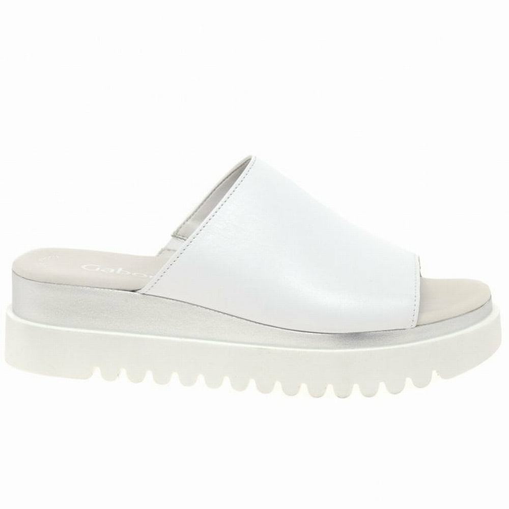 Gabor Emily-Rose Platform Kilehæl Sandaler Dame Hvide | DK0002199