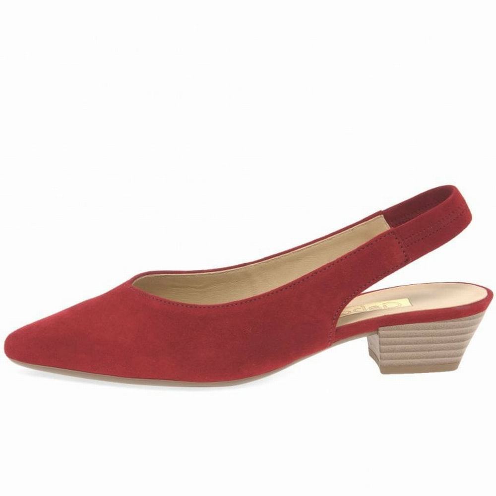 Gabor Heathcliff Slingback Court Sandaler med Hæl Dame Rød | DK0002970