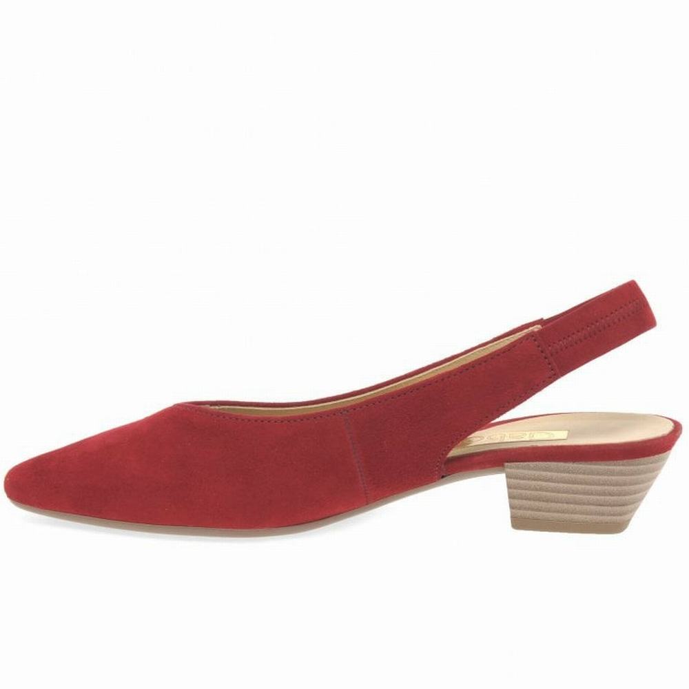 Gabor Heathcliff Slingback Court Sandaler med Hæl Dame Rød | DK0002970