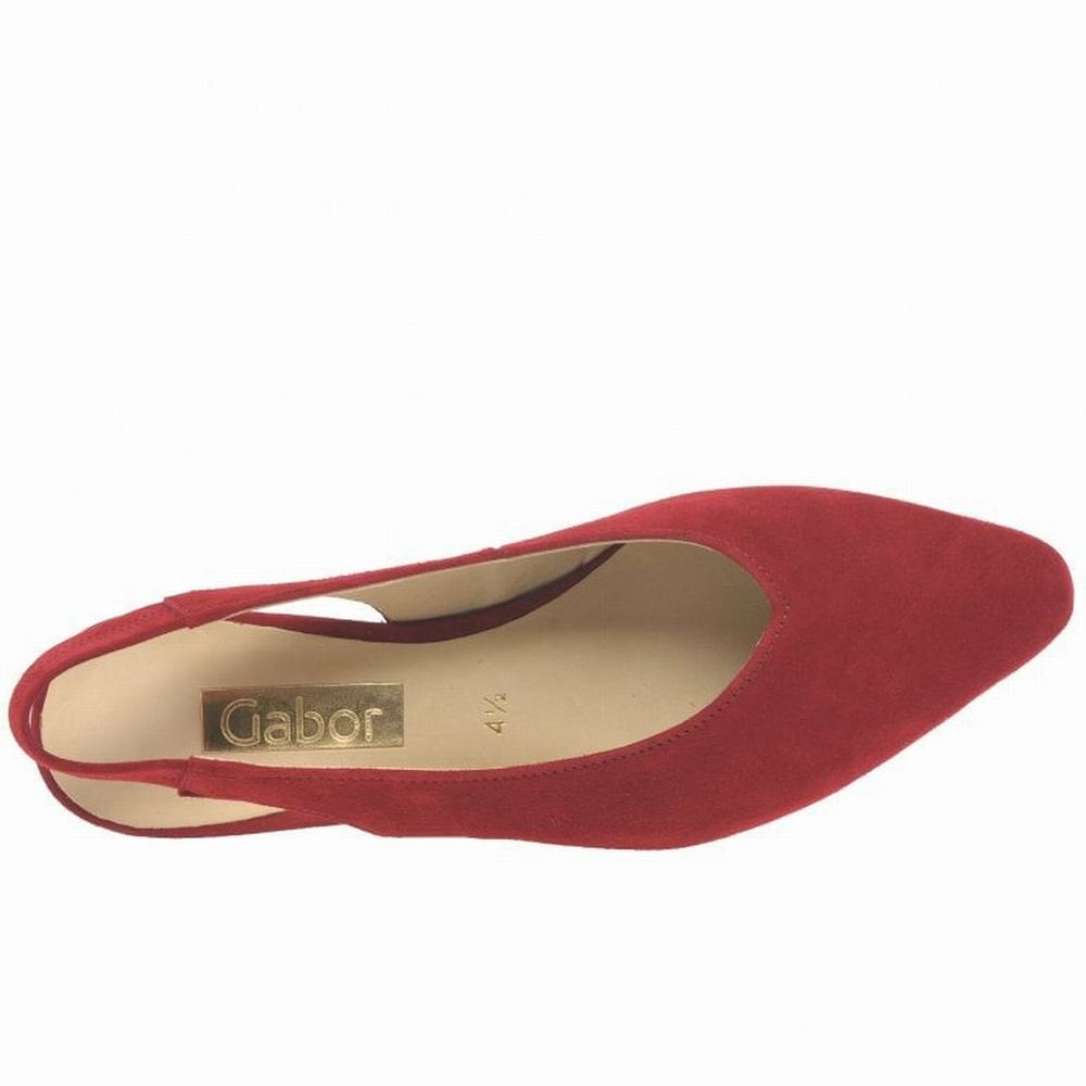 Gabor Heathcliff Slingback Court Sandaler med Hæl Dame Rød | DK0002970