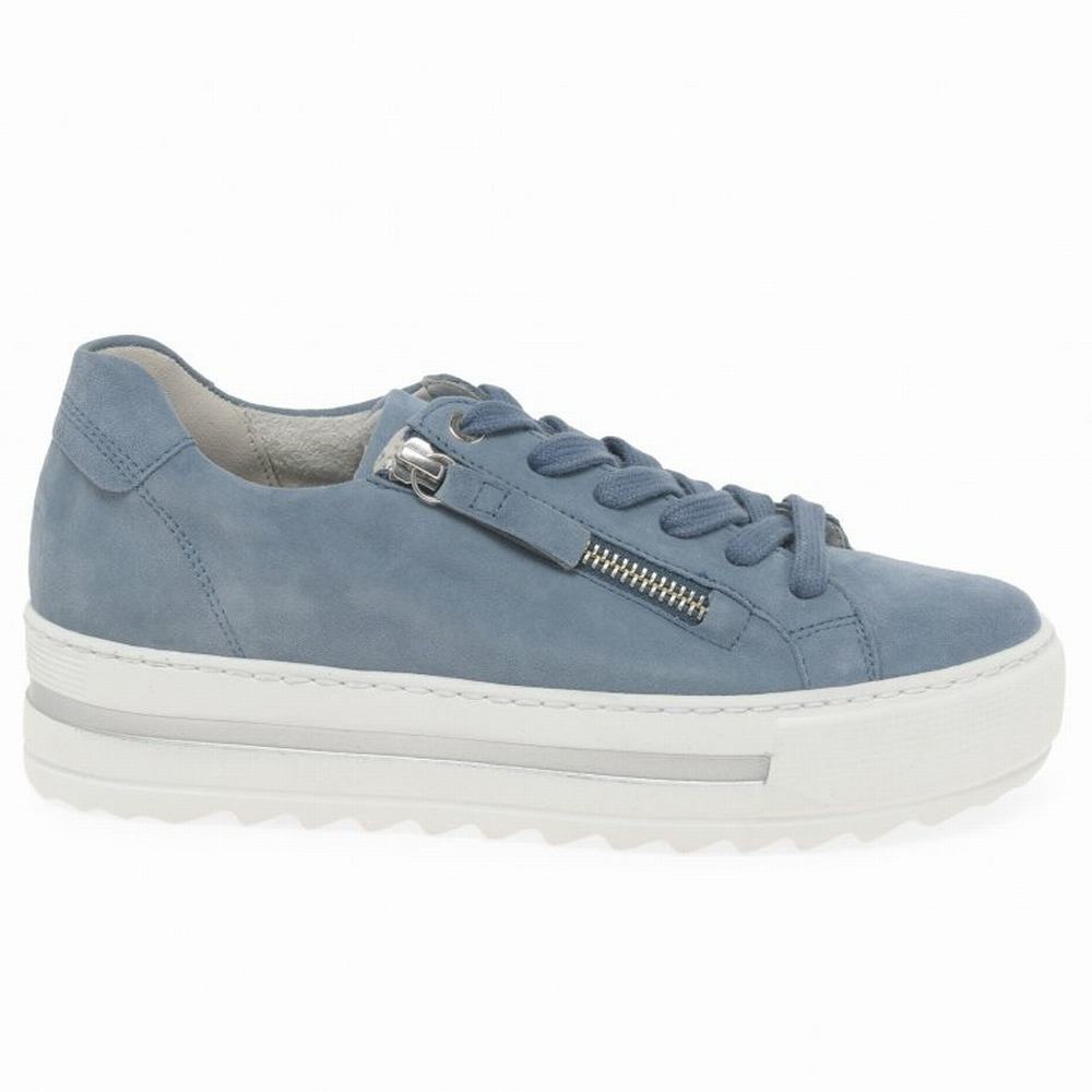 Gabor Heather Casual Sneakers Dame Blå | DK0001322