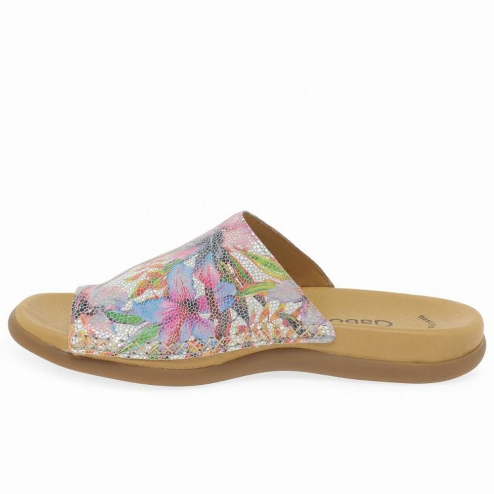 Gabor Lanzarote Printed Tå Loop Mules Dame Blomster | DK0002966