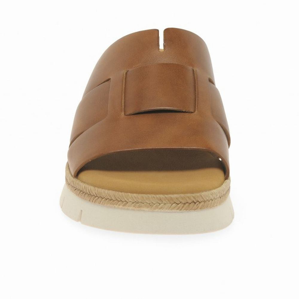 Gabor League Mule Sandals Kilehæl Sandaler Dame Brune | DK0002195