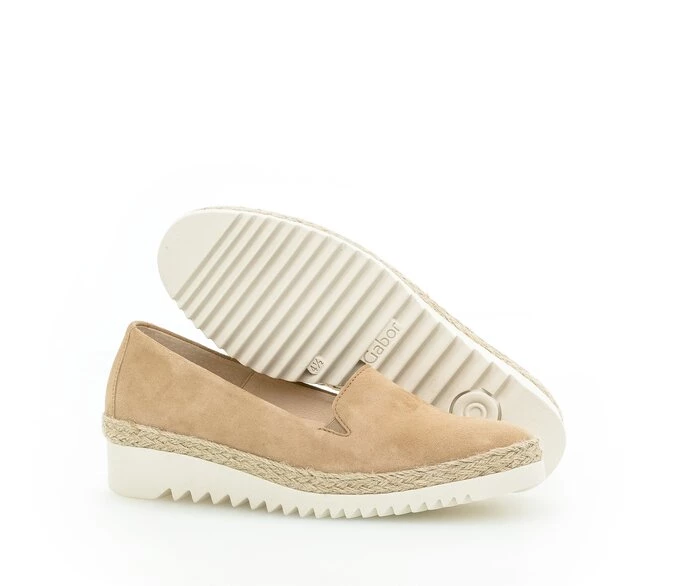 Gabor Loafers Dame Beige | DK0001716