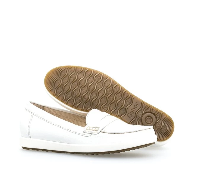 Gabor Loafers Dame Hvide | DK0001868