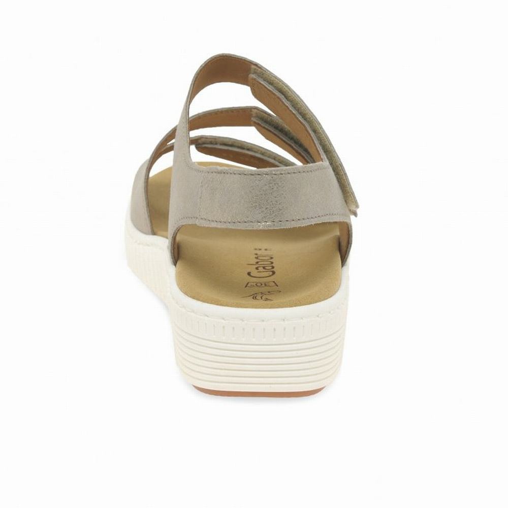 Gabor Marigold Sandals Kilehæl Sandaler Dame Sliver | DK0002188