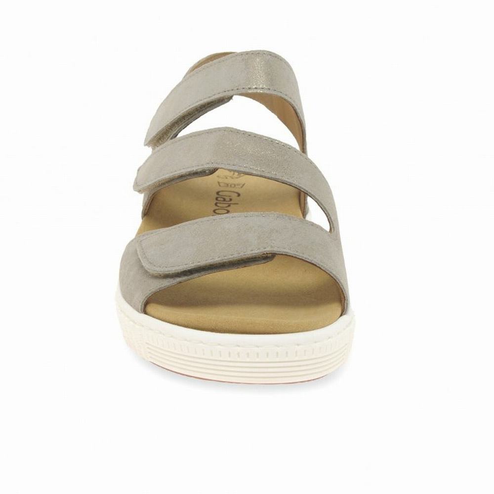 Gabor Marigold Sandals Kilehæl Sandaler Dame Sliver | DK0002188