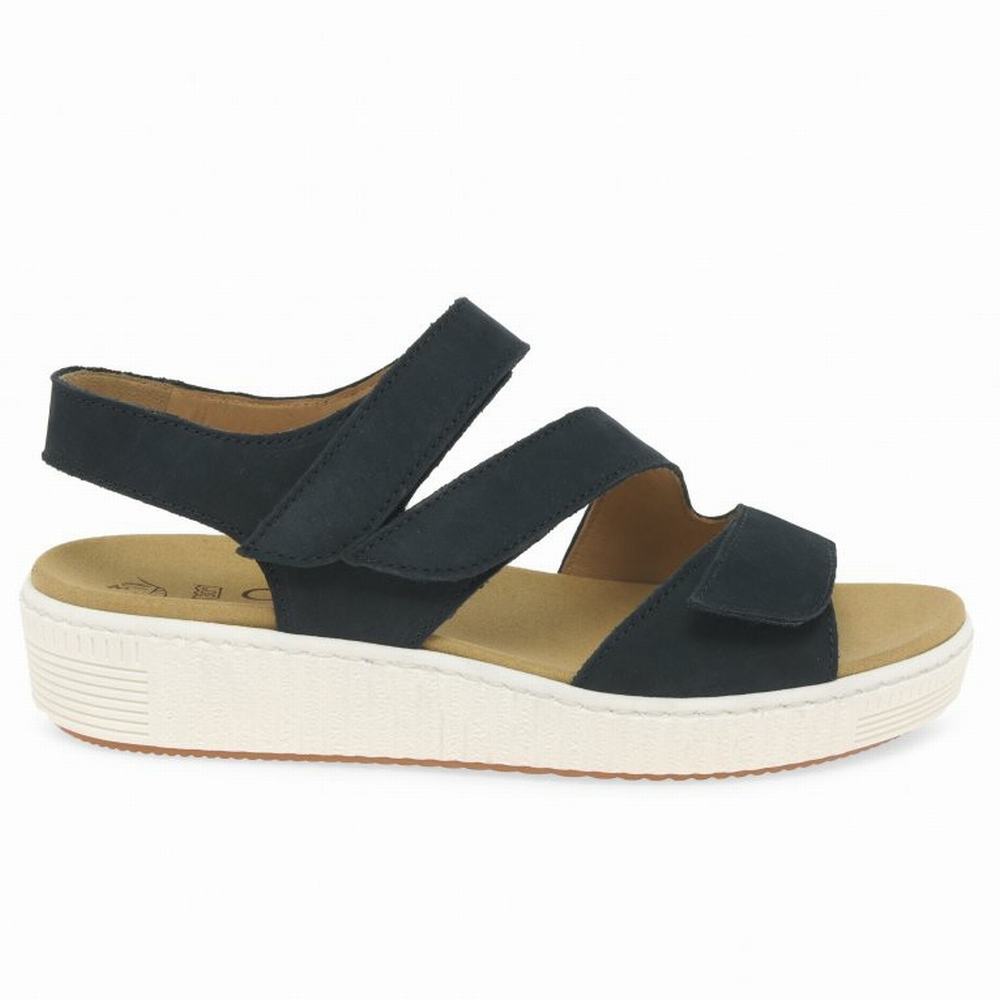 Gabor Marigold Sandals Kilehæl Sandaler Dame Mørkeblå | DK0002189