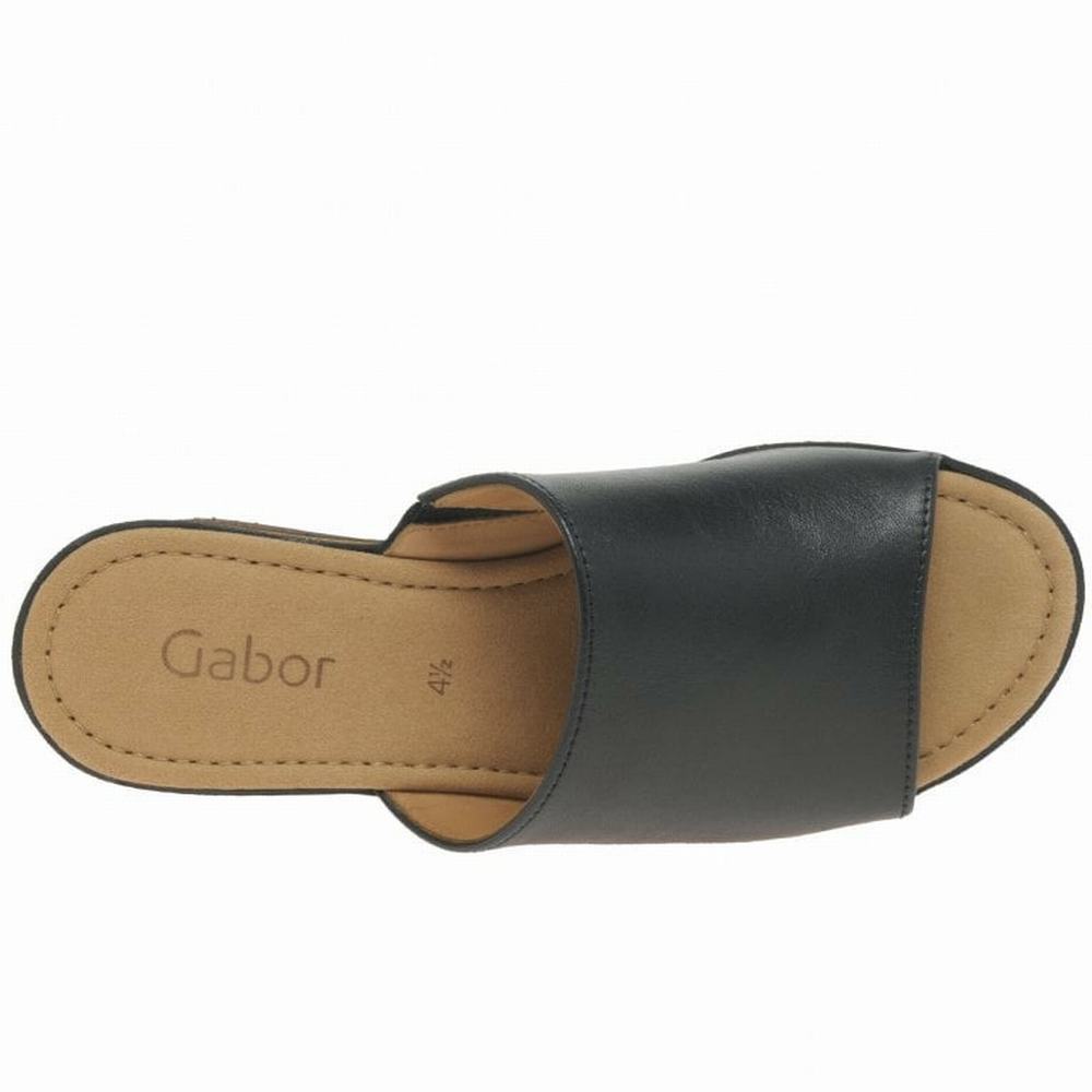 Gabor Trixie Heel Sandals Kilehæl Sandaler Dame Sort | DK0002185