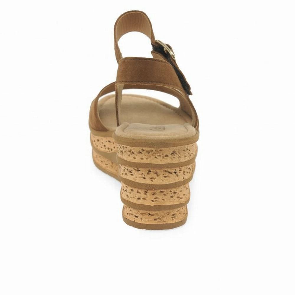 Gabor Twirl Heel Sandals Kilehæl Sandaler Dame Brune | DK0002190