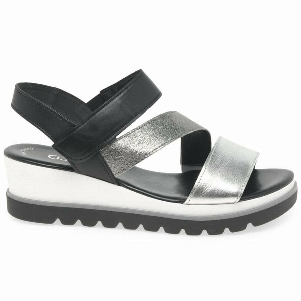 Gabor Yarm Heel Sandals Kilehæl Sandaler Dame Sort | DK0002176