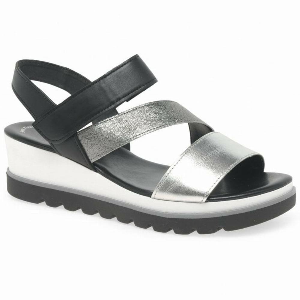 Gabor Yarm Heel Sandals Kilehæl Sandaler Dame Sort | DK0002176