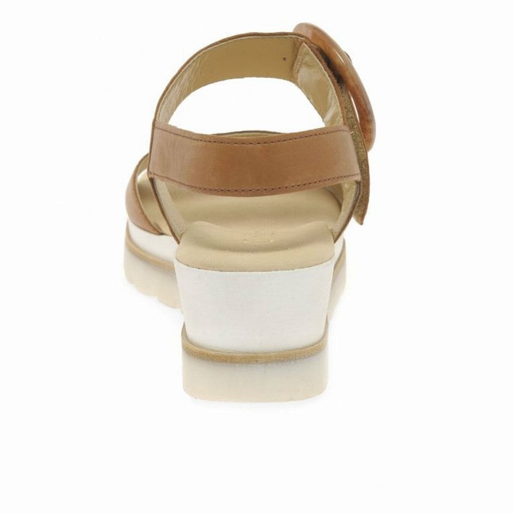 Gabor Yeo Heel Sandals Kilehæl Sandaler Dame Brune | DK0002181